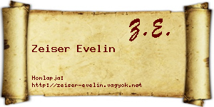 Zeiser Evelin névjegykártya